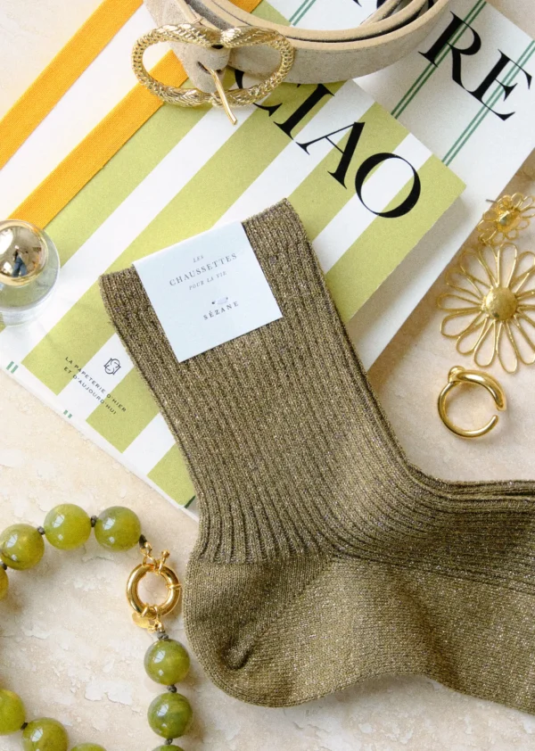 Sezane Lurex Socken< Strümpfe | Lifestyle