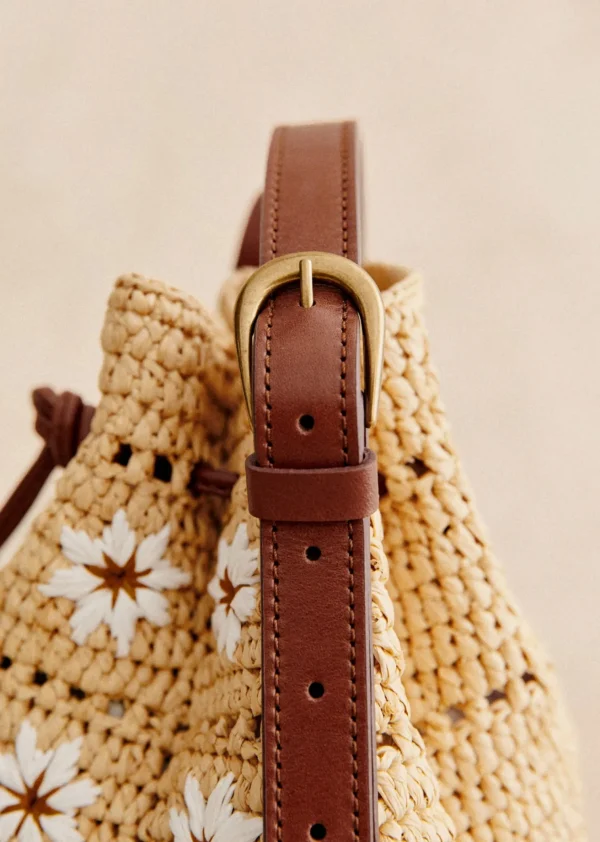 Sezane Mini Bucket Bag Farrow Raphia< Körbe & Clutch | Lederwaren