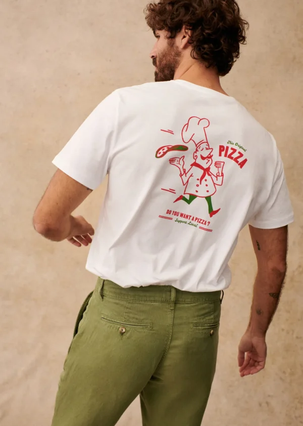 Sezane Pizza Pasta Amore< Gemusterte t-shirts