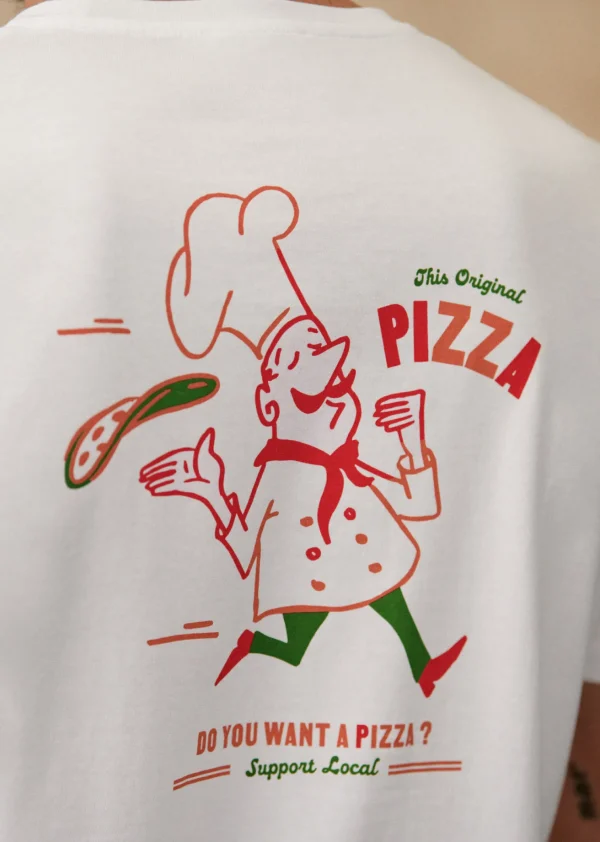 Sezane Pizza Pasta Amore< Gemusterte t-shirts
