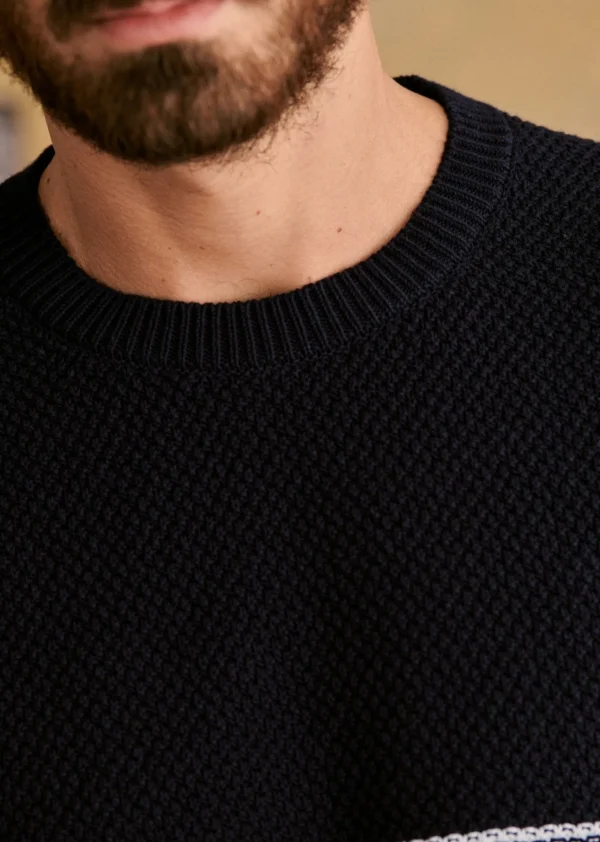 Sezane Pullover Bennett< Rundhals-ausschnitt | Baumwollpullover