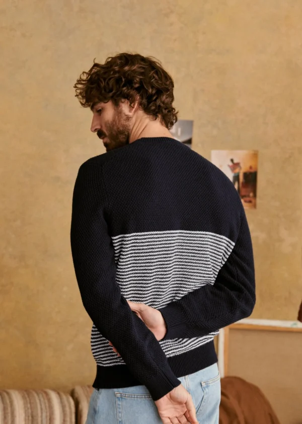 Sezane Pullover Bennett< Rundhals-ausschnitt | Baumwollpullover