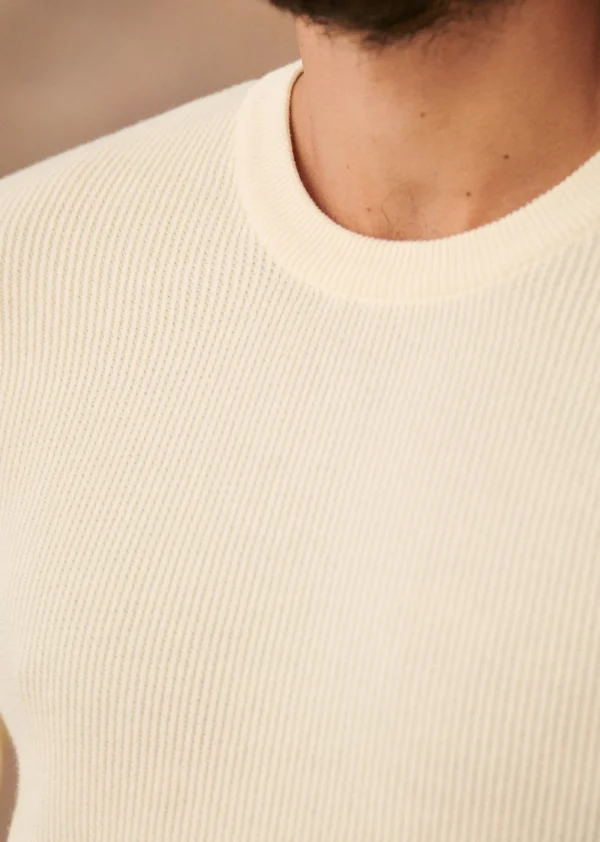 Sezane Pullover Elin< Rundhals-ausschnitt | Baumwollpullover
