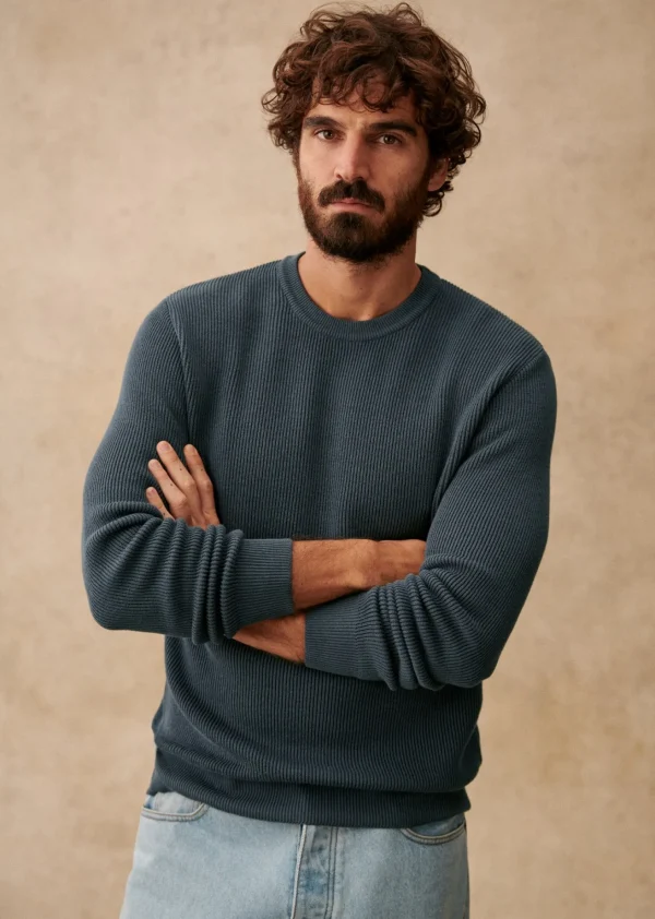 Sezane Pullover Elin< Rundhals-ausschnitt | Baumwollpullover