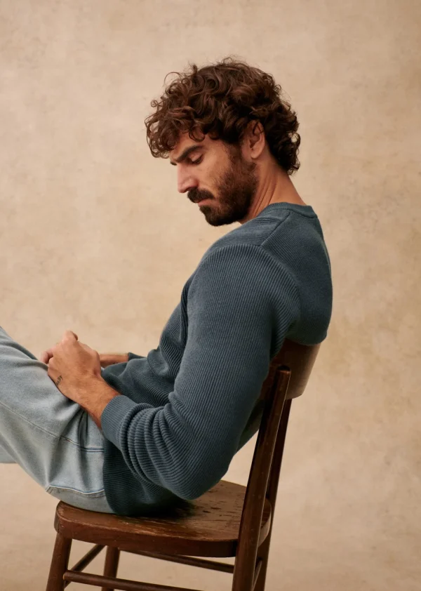Sezane Pullover Elin< Rundhals-ausschnitt | Baumwollpullover