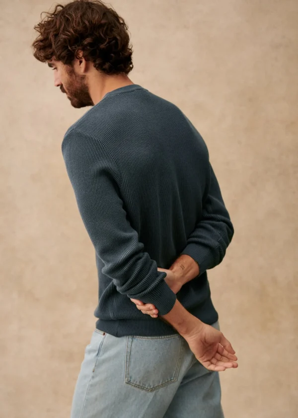 Sezane Pullover Elin< Rundhals-ausschnitt | Baumwollpullover