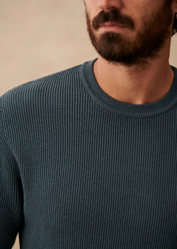 Sezane Pullover Elin< Rundhals-ausschnitt | Baumwollpullover
