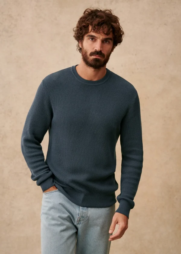 Sezane Pullover Elin< Rundhals-ausschnitt | Baumwollpullover