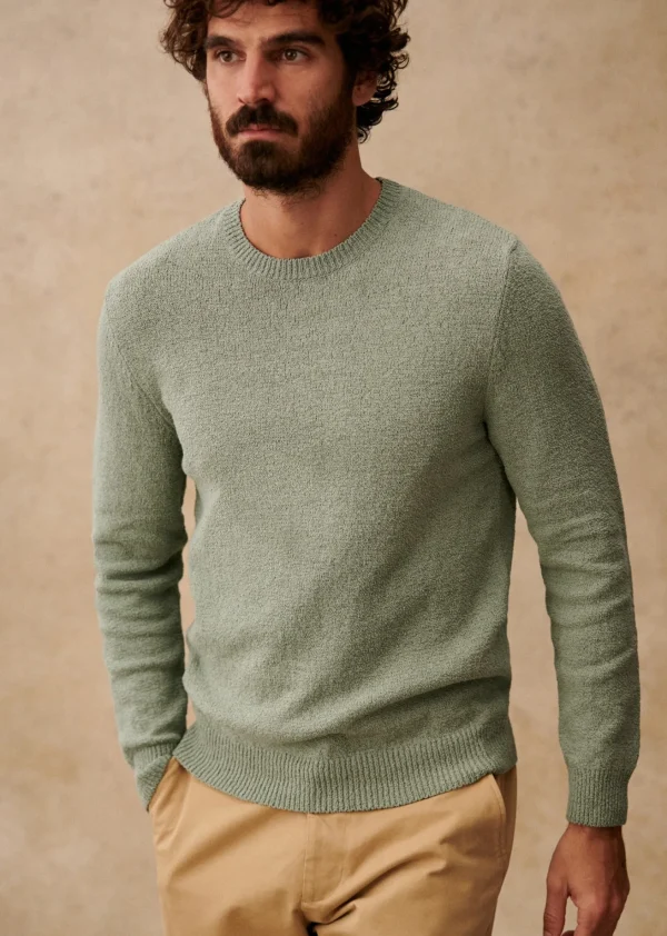 Sezane Pullover Jalen< Rundhals-ausschnitt | Baumwollpullover