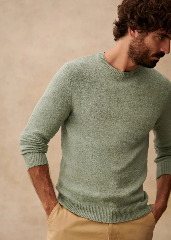 Sezane Pullover Jalen< Rundhals-ausschnitt | Baumwollpullover