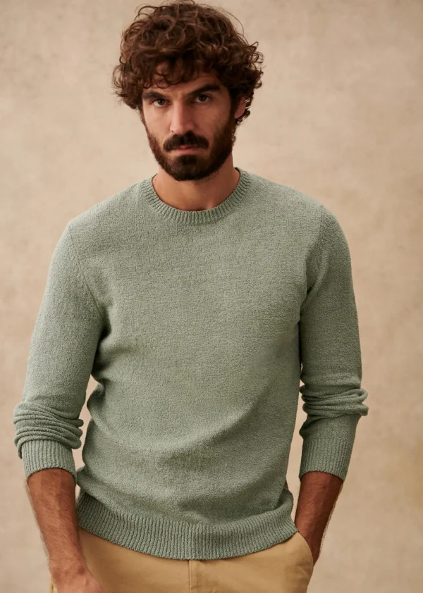 Sezane Pullover Jalen< Rundhals-ausschnitt | Baumwollpullover