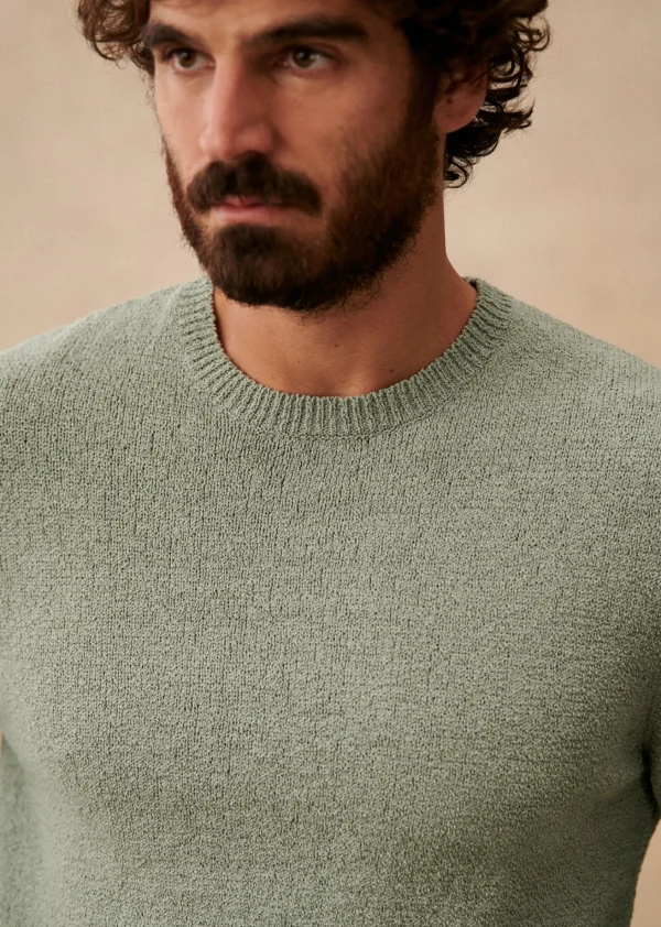 Sezane Pullover Jalen< Rundhals-ausschnitt | Baumwollpullover