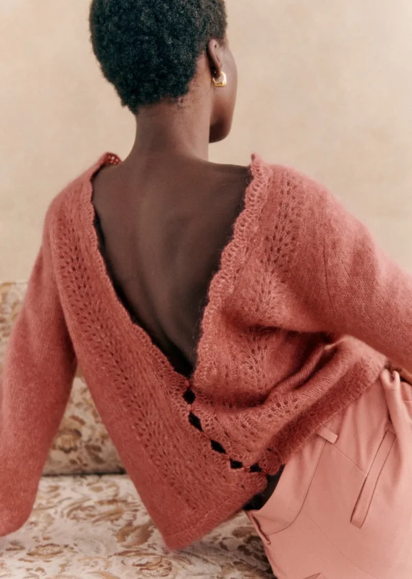 Sezane Pullover Marylis - Rosa Schöpfung< Strickwaren