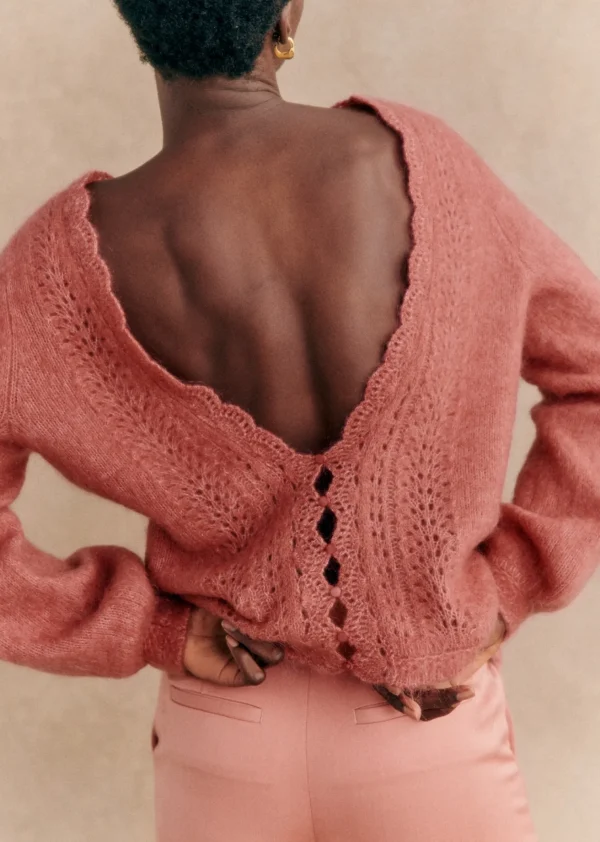 Sezane Pullover Marylis - Rosa Schöpfung< Strickwaren