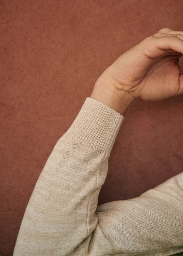 Sezane Pullover Tobias< Rundhals-ausschnitt | Pullover aus baumwolle und leinen