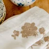 Sezane Set Aus 4 Handtüchern - Gestickte Blumen< Geschirr | Textilien