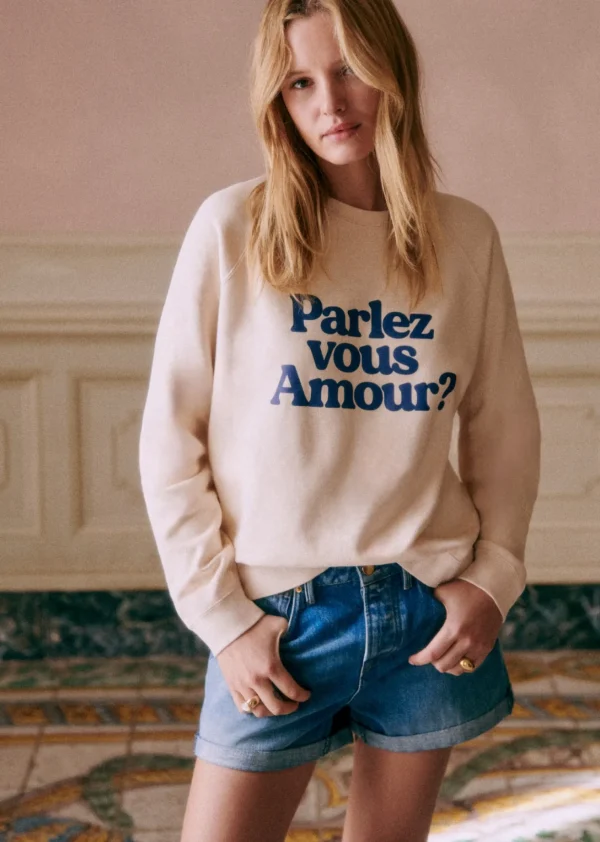 Sezane Sweatshirt Parlez Vous Amour - Solidarische Kreation< Sweatshirts