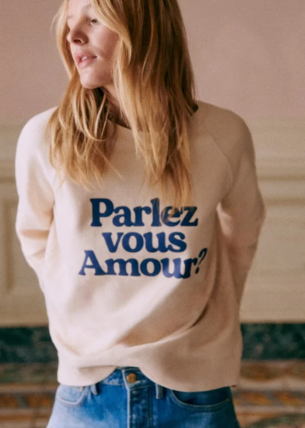 Sezane Sweatshirt Parlez Vous Amour - Solidarische Kreation< Sweatshirts