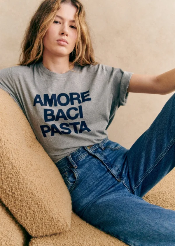 Sezane T-Shirt Amore Baci Pasta< T-shirts