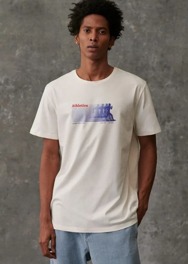 Sezane T-Shirt Athletics Club< Gemusterte t-shirts | Kurzärmelige T-shirts