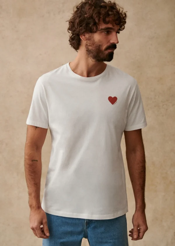Sezane T-Shirt Coeur Chamade< Gemusterte t-shirts