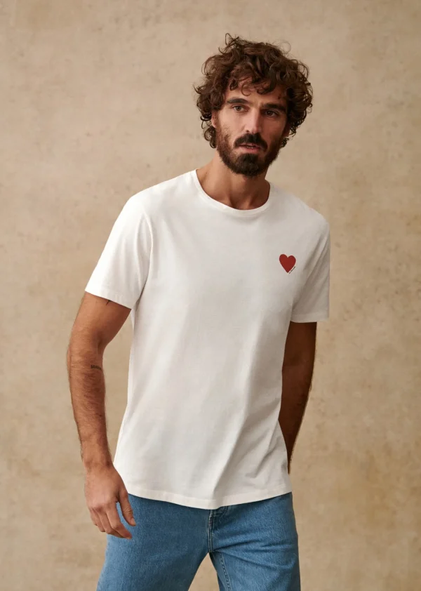 Sezane T-Shirt Coeur Chamade< Gemusterte t-shirts