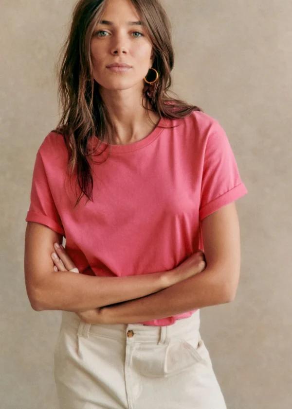 Sezane T-Shirt Conrad – Rosa Schöpfung< T-shirts