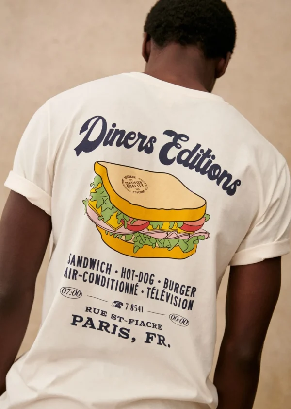 Sezane T-Shirt Dinner Editions< Gemusterte t-shirts