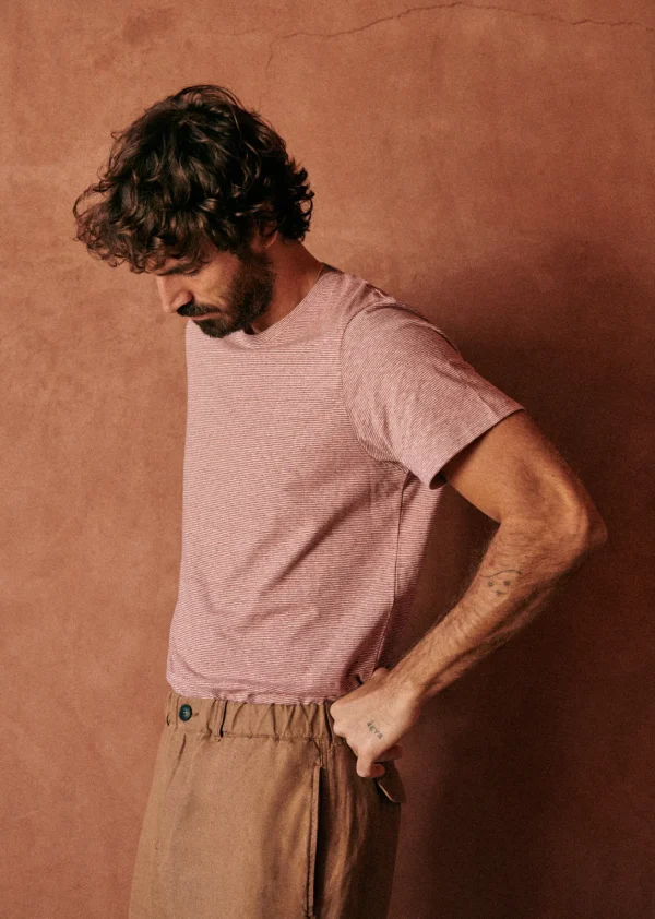 Sezane T-Shirt Fabio< Kurzärmelige T-shirts | Baumwoll-Leinen-T-Shirts