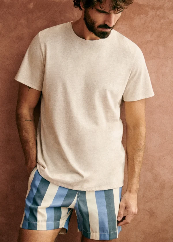 Sezane T-Shirt Fabio< Kurzärmelige T-shirts | Baumwoll-Leinen-T-Shirts