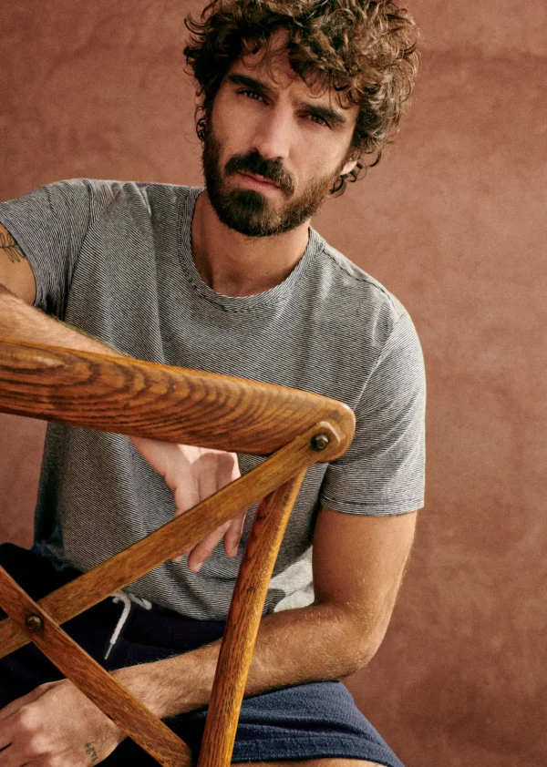 Sezane T-Shirt Fabio< Kurzärmelige T-shirts | Baumwoll-Leinen-T-Shirts