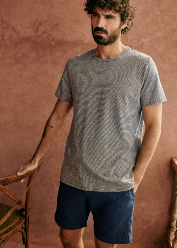Sezane T-Shirt Fabio< Kurzärmelige T-shirts | Baumwoll-Leinen-T-Shirts