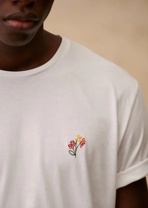 Sezane T-Shirt Fleur< Gemusterte t-shirts | Kurzärmelige T-shirts