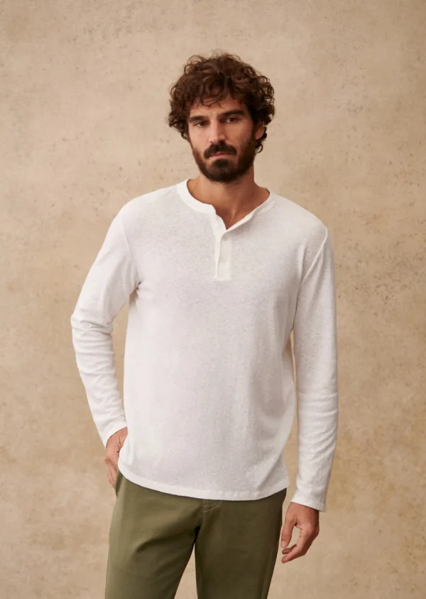 Sezane T-Shirt Gordon< Baumwoll-Leinen-T-Shirts | Tunesienkragen