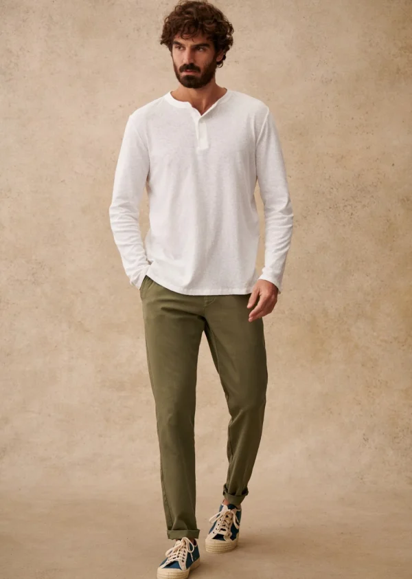 Sezane T-Shirt Gordon< Baumwoll-Leinen-T-Shirts | Tunesienkragen