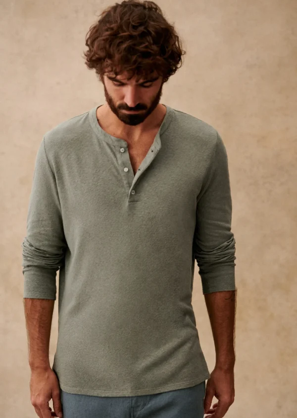 Sezane T-Shirt Gordon< Baumwoll-Leinen-T-Shirts | Tunesienkragen