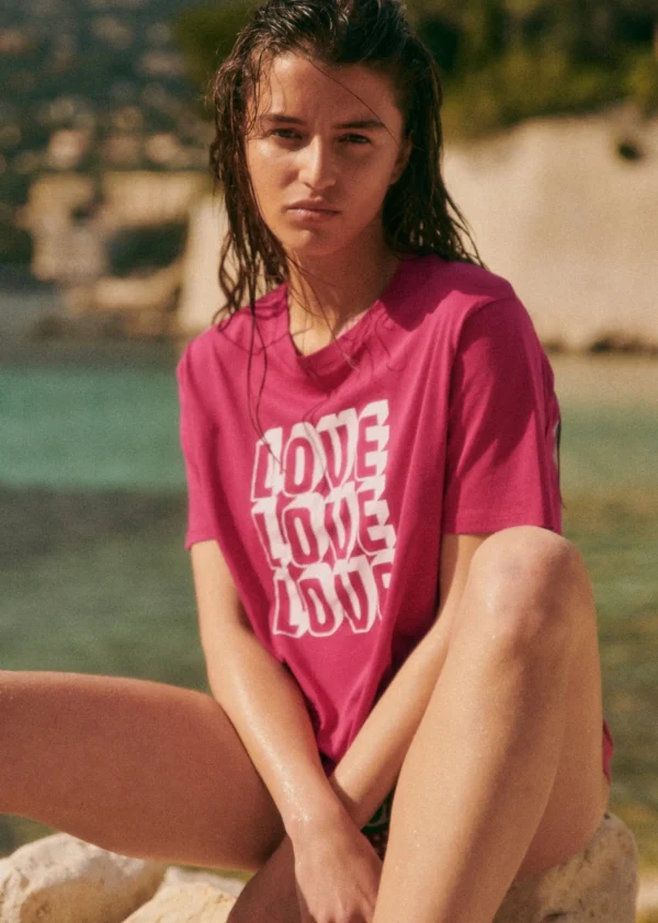 Sezane T-Shirt Love Love Love< Bademode | T-shirts