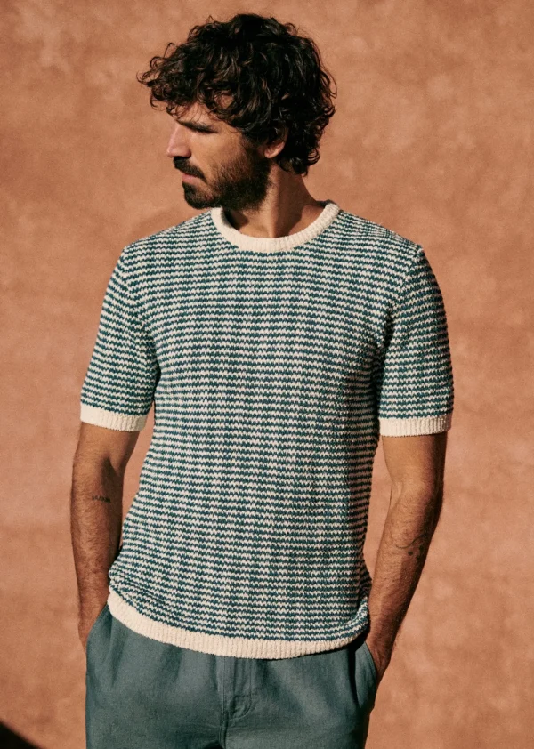 Sezane T-Shirt Maille Lucky< Kurzärmelige pullover | Masche-T-Shirts