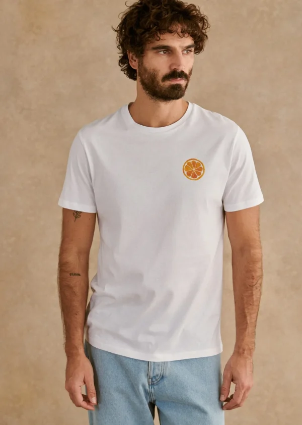 Sezane T-Shirt Orange< Gemusterte t-shirts | Kurzärmelige T-shirts