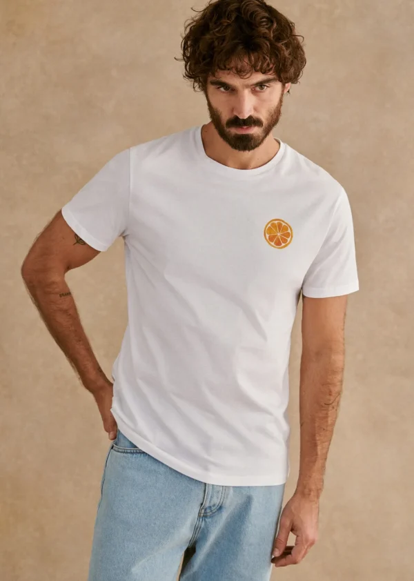 Sezane T-Shirt Orange< Gemusterte t-shirts | Kurzärmelige T-shirts