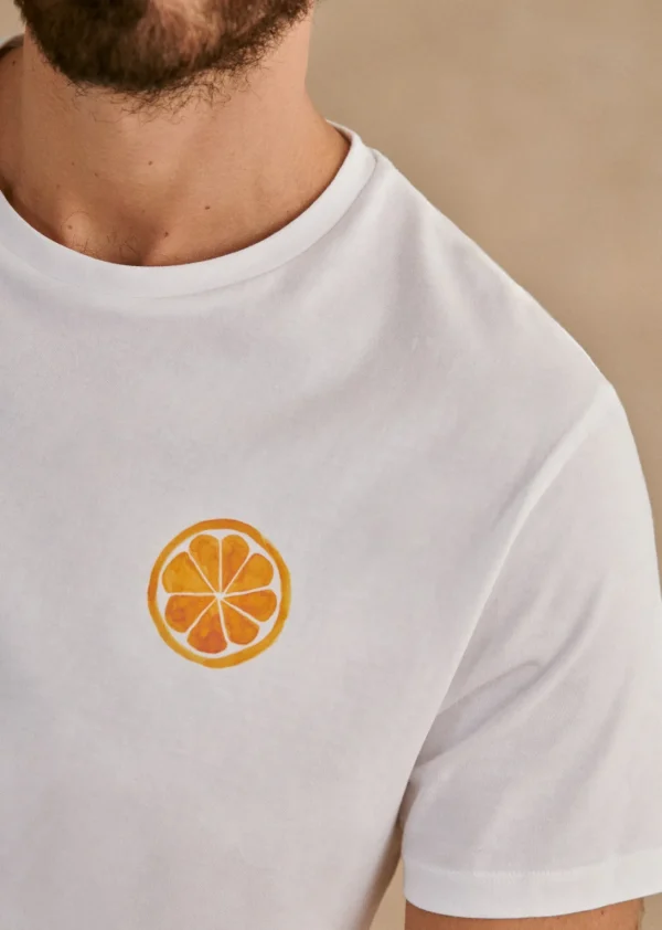 Sezane T-Shirt Orange< Gemusterte t-shirts | Kurzärmelige T-shirts