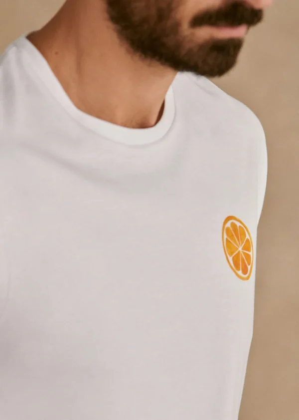 Sezane T-Shirt Orange< Gemusterte t-shirts | Kurzärmelige T-shirts