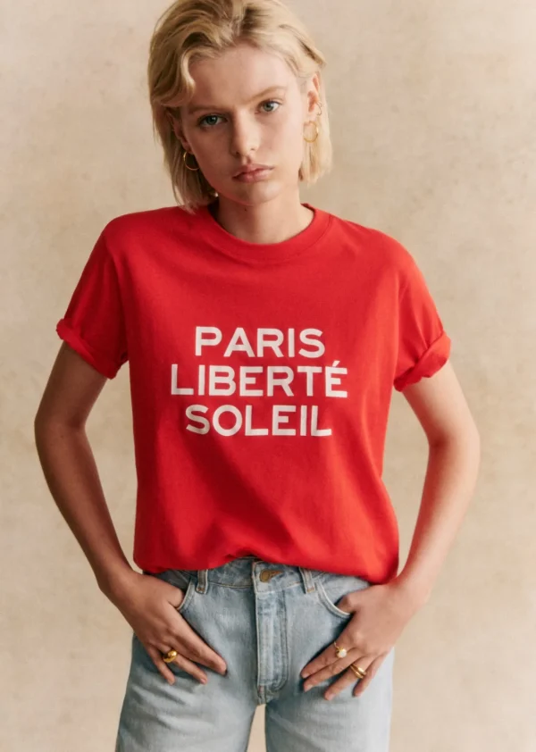 Sezane T-Shirt Paris Liberté Soleil< T-shirts