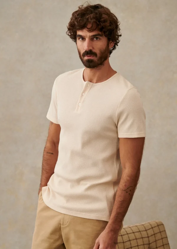 Sezane T-Shirt Toney< Tunesienkragen | Kurzärmelige T-shirts