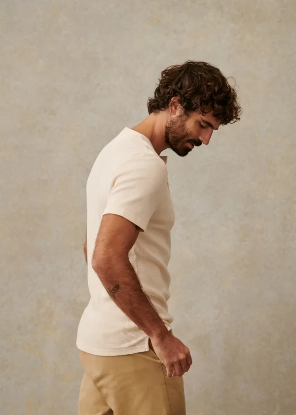 Sezane T-Shirt Toney< Tunesienkragen | Kurzärmelige T-shirts