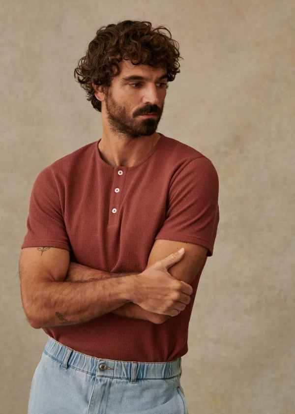 Sezane T-Shirt Toney< Tunesienkragen | Kurzärmelige T-shirts