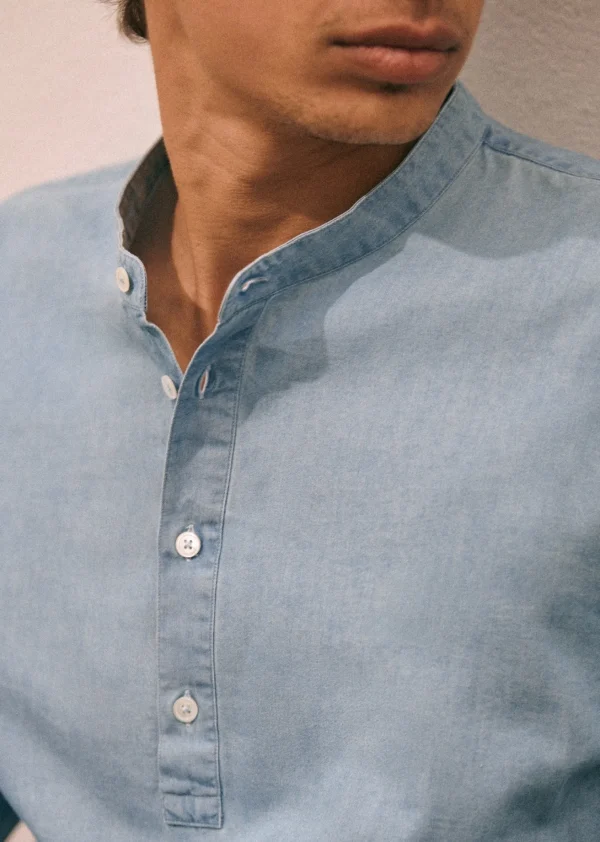 Sezane Tunika Buster Denim< Denim | Denim-Hemden